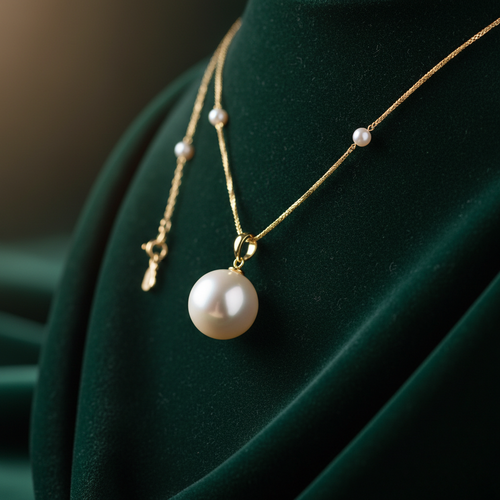 Sanizay Pearl Pendant Necklace - Velvet Display