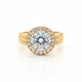 Sanizay Gold Zircon Ring - White Background