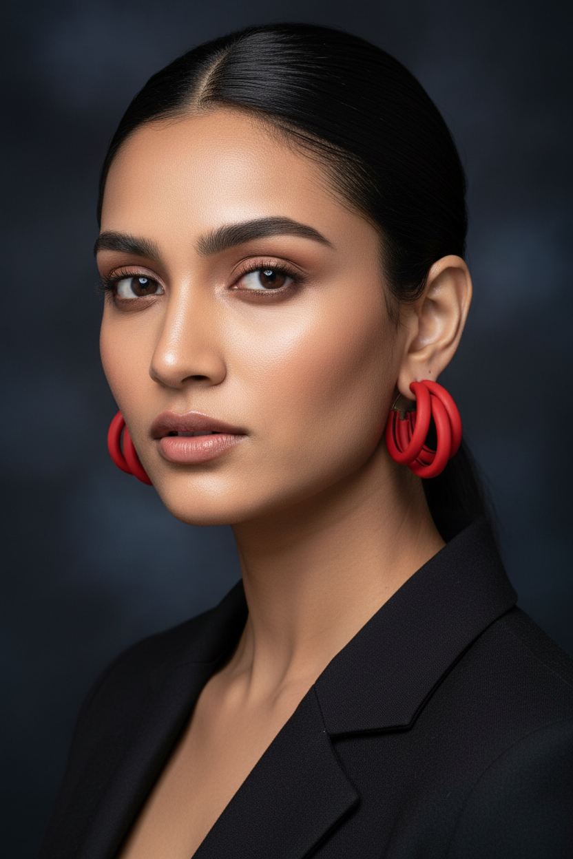 Red Earrings Model